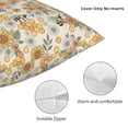 thumbnail image 3 of Yiaed Hippie Bee Honeycomb Print Pillow Covers Super Soft Decorative Square Throw Pillow Covers Case Cushion Covers for Sofa Couch Bedroom Car Decor（No pillow core）-18"x18", 3 of 7