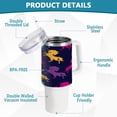 thumbnail image 4 of SKYSONIC 40 oz Colorful Unicorns Tumbler with Handle and Straw Lid, Insulated Cup Reusable Stainless Steel Water Bottle Travel Mug, 4 of 7