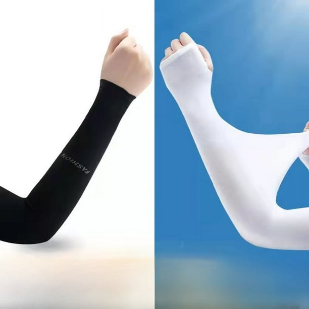 Manga de hielo Manga de protección solar de seda de hielo para hombres y mujeres, repelente de mosquitos de verano anti-ultravioleta, manga de brazo para conducir al aire libre