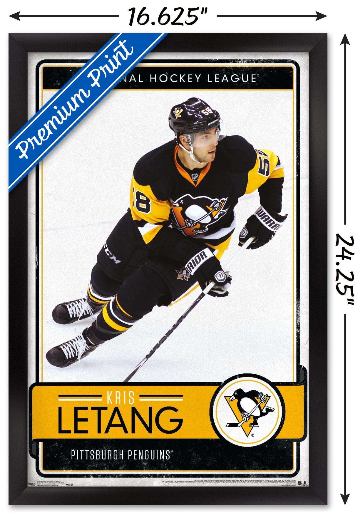 NHL Pittsburgh Penguins - Kris Letang 16 Wall Poster with Push Pins,  14.725 x 22.375 