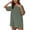 Army Green, variant on BLVB Summer Short Sleeve Rompers for Women Casual Baggy Knit Ribbed Wide Leg Shorts Jumpsuits Comfy Beach Vacation Playsuits with Pockets