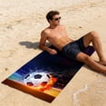 thumbnail image 4 of Partheme 55x28 in Beach Towel , Soccer Quick Dry Sand Beach Towel for Boys Personalized Beach Towel Pool Camping Travel Towel Soft Beach Blanket Bath Shower Towel , E, 4 of 6
