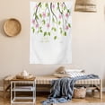 thumbnail image 2 of Floral Tapestry, Branch with Flowers Leaves Cartoon Illustration Happy Childhood Summer Nature Art, Wall Hanging for Bedroom Living Room Dorm Decor, 40W X 60L Inches, Pink Green, by Ambesonne, 2 of 5