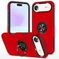 thumbnail image 2 of Hybrid Case with 360° Metal Ring Kickstand Slim Hard Back for Apple iPhone 17 Air phone Cover - Red, 2 of 7