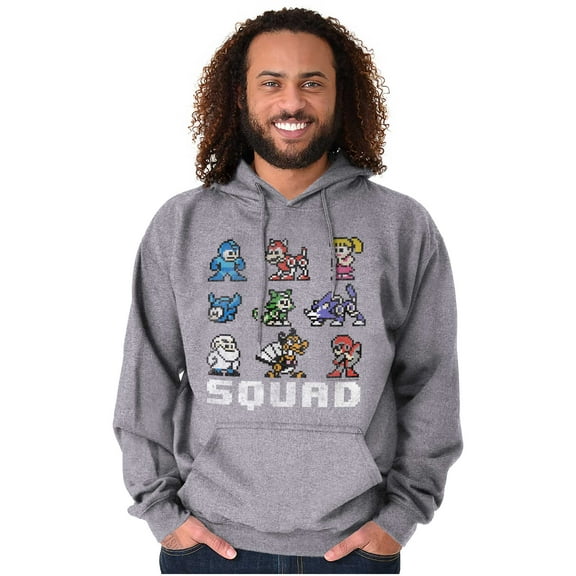 Mega Man Squad Goals Game Characters Hoodie Sweatshirt Women Men Brisco Brands S