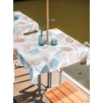 thumbnail image 2 of Outdoor Tablecloth with Umbrella Hole for Patio/Picnic/Party/Camping, Botanical Leaves Waterproof Table Cloth Square Cover Washable, Pink Gray Blue Leaf Branches Boho (54"x 54"), 2 of 9