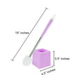 thumbnail image 3 of Purple Large Strong Stiff Bristles Toilet Bowl Brush Scrub Holder Set - N/A, 3 of 3