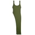 thumbnail image 6 of IUYRTFE Women's Square Neck Sleeveless Asymmetrical Hem Long Tank Top Slim Fit Casual Summer Tunic, 6 of 7
