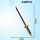 thumbnail image 3 of Bloques de construcción de espadas samuráis, espada ninja, katana, anime japonés, mariposa, cuchillo Nichirin, ladrillos, juguetes para niños y adultos, 3 of 5