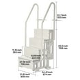 thumbnail image 2 of KFFKFF 4-Step Pool Steps Above Ground, Anti-slip Pool Ladder with Dual Handrailss, Supports up to 400 lbs, Suitable for 48-54 Inch Inground & Above-ground Pools, Creamy White, 2 of 8