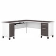 thumbnail image 1 of Bush Furniture Somerset Bureau en L de 72 Po avec Rangement, Gris Orage/blanc, 1 of 9