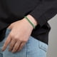 thumbnail image 4 of JeenMata Enorme Mayo de talla princesa de 11 quilates - Esmeralda - Pulsera de tenis con piedra natal para mujer Diseño de eternidad - Chapado en oro blanco, 4 of 6