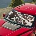 thumbnail image 3 of KUIFORTI Cow Print Windshield Sun Shade for Women Automotive Interior Sun Protection, Reflective Polyester Blocks Heat and Sun. Foldable Sun Shield That Keeps Your Vehicle Cool, 3 of 5