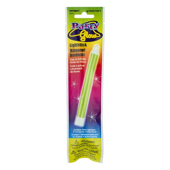 Glow Stick, 6 in, Green, 1ct