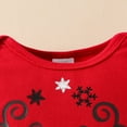 thumbnail image 3 of GYRATEDREAM Baby Girl My 1st Christmas Outfits Letter Long Sleeve Romper Tops+Plaid Bell Bottom Pants+Headband 3 Pcs Clothes Set for 9-12M Red, 3 of 9
