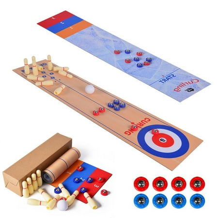

3 in 1 Table Top Games Shuffleboard Bowling and Curling Games