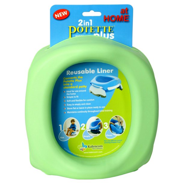 Potette Plus At Home Training Potty Reusable Liners Green Walmart