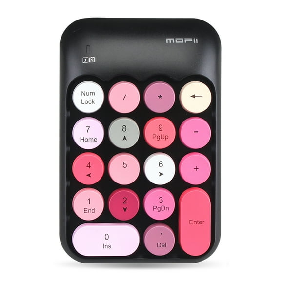 Mofii X910 2.4G Wireless Keyboard Numeric Keyboard Portable 18 Keys Financial Accounting Office Keyboard Black(Mix