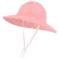 thumbnail image 2 of Gubotare Sun Hats for Toddlers Baby Sun Hat Baby Boy Hats Toddler Hat UPF 50+ Bucket Hat for Baby Girls Infant Beach Hat with Wide Brim Kids Caps 1T 2T (Pink,1-2 Years), 2 of 4