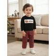 thumbnail image 5 of BemeyourBBs Toddler Boy Christmas Outfit Santa Long Sleeve Sweatshirt Plaid Pants, 5 of 8