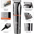 thumbnail image 3 of Recortadora de barba para hombre, cortapelos, recortadora de vello corporal, bigote y nariz, recortadora de precisión inalámbrica, kit de aseo 6 en 1, resistente al agua y recargable por USB., 3 of 8
