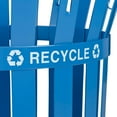 thumbnail image 7 of 36 Gallon Outdoor Steel Recycling Receptacle with Flat Lid, Blue, 7 of 7