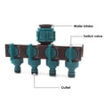 thumbnail image 3 of Agiferg Garden Hose Splitter 4 Way Plastic Tap Hose Connectors Water Distributor, 3 of 3