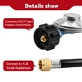 thumbnail image 4 of Uscover 2 ft Y-Splitter Low Pressure Propane Regulator Double Hose Outlet Kit with Two Hose for Type1 QCC1 Propane Tank, Most LP/LPG Gas Grill and Propane Appliance, 4 of 7