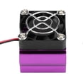 thumbnail image 2 of Dissipateur thermique avec ventilateur pour moteur de voiture électrique RC 1/10 540/550/3650 (violet), 2 of 4