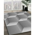 thumbnail image 3 of Ahgly Company Machine Washable Indoor Square Transitional Gray Cloud Gray Area Rugs, 8' Square, 3 of 7