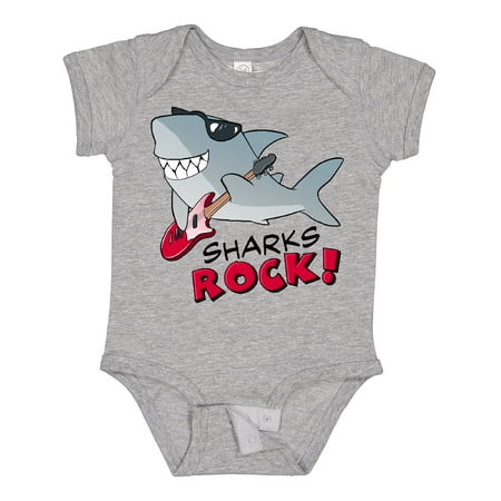 

Inktastic Sharks Rock! Boys or Girls Baby Bodysuit