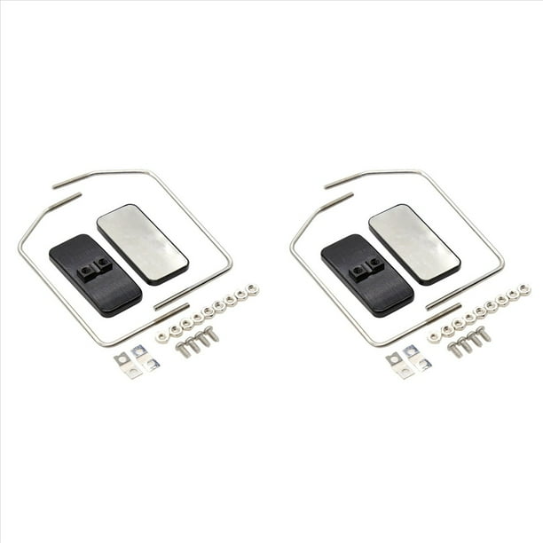2X Espejo Retrovisor de Metal para 1/10 RC Coche de Orugas TRX4 D90 SCX10 1/14 Truck MAN Piezas de ActualizacióN