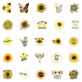 thumbnail image 2 of Paquete de pegatinas con forma de girasol, 100 unidades, vinilos estéticos con estampado floral amar, 2 of 2