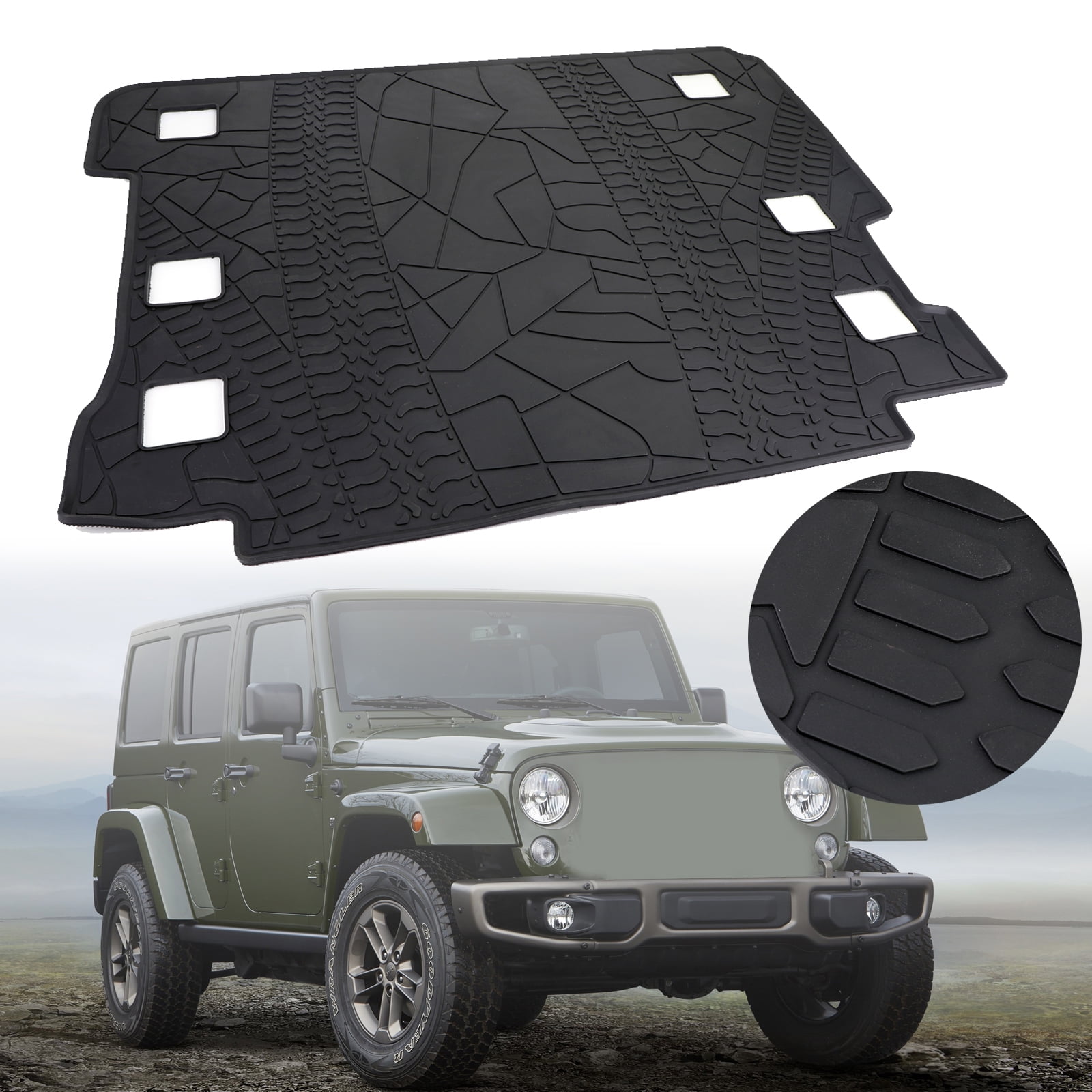 Rear Trunk Liner Floor Cargo Tray Mat for 20182020 Wrangler JL