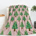 thumbnail image 6 of PuSpu Christmas Flannel Christmas Tree Blanket Forest Snow Scene Thickened Printed Blanket Double Sided Plushs Nap Blanket Shawl Holiday Gift Blanket Christmas Ornaments, 6 of 6
