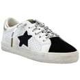 thumbnail image 2 of Vintage Havana Womens Gadol Perforated Metallic Lace Up  Athletic Sneakers, 2 of 5