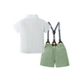 thumbnail image 3 of WISDOM Baby Boy Clothes Suits Toddler Short Sleeves Shirt Suspender Pants Outfit Sets Party 1-5T, 3 of 10