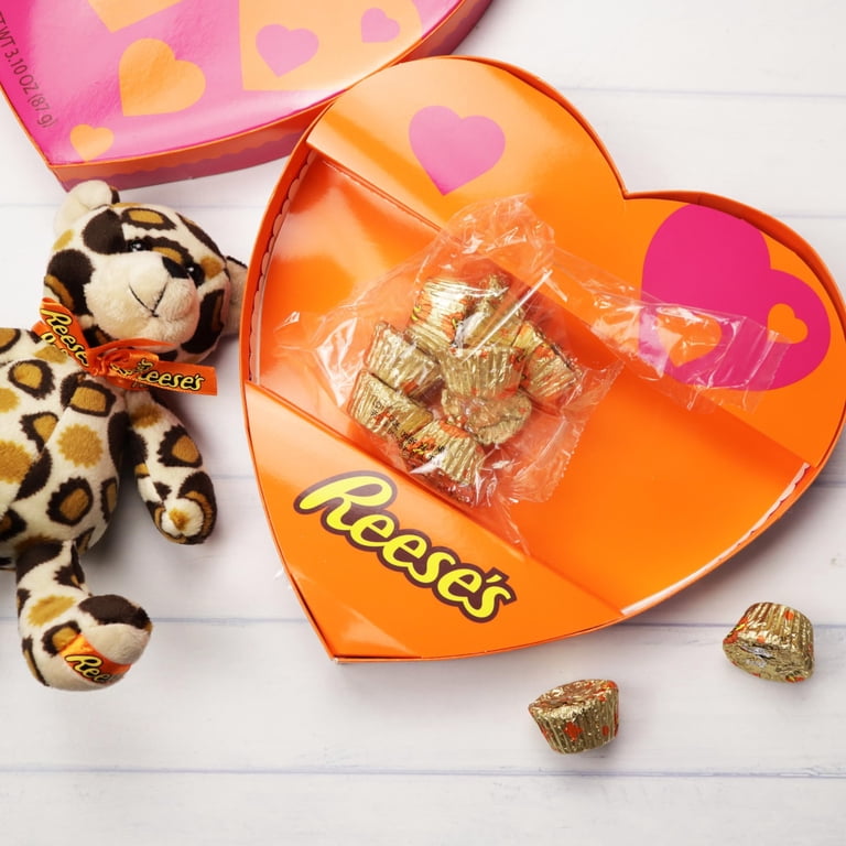 Reese's Valentine's Day Heart Box with Plush Bear, Individually