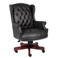 thumbnail image 1 of Bowery Hill Traditional Vinyl High Back Tufted Executive Office Chair in Black, 1 of 5