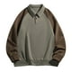 thumbnail image 4 of Blusa y camisa de manga larga con cuello vuelto para hombre, blusa informal de manga larga con cuello vuelto y bloques de color, blusa de poliéster para hombre, 4 of 7