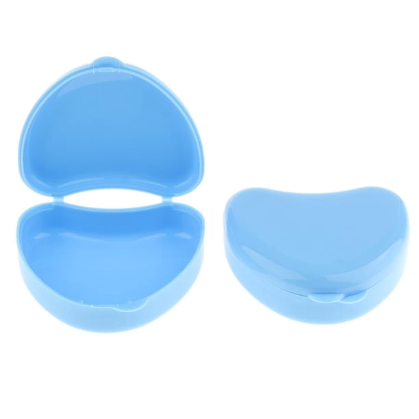 Caja De Almacenamiento De Ortodoncia De 2 Piezas Con Contenedor Azul