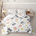 thumbnail image 2 of Feelyou Watercolor Black Bowknot Bed Spread Queen for Girls, Softball Glove Print Queen Coverlet Set, 3 Pieces, 2 of 7