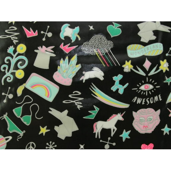 PVC Vinyl Fabric Multicoloured - per yard