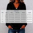 thumbnail image 3 of Staron Women's Hoodie Soft Hooded Long Sleeve V Neck Solid Casual Comfy Loose Pullover Sweatshirt Black L, 3 of 5
