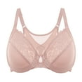 thumbnail image 5 of DELIMIRA Women's Front Closure Bras Posture Full Coverage Plus Size Lace Underwire Unlined Bra, 5 of 6