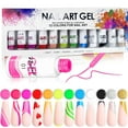 thumbnail image 2 of 6/12 Colors Gel Polish Kit Colorful Fashion Classic Nail Gel Set With 3 Bottles Of Base Coat Matte And Glossy Top Coat 8ml, for Salon Home DIY Manicure, 2 of 5