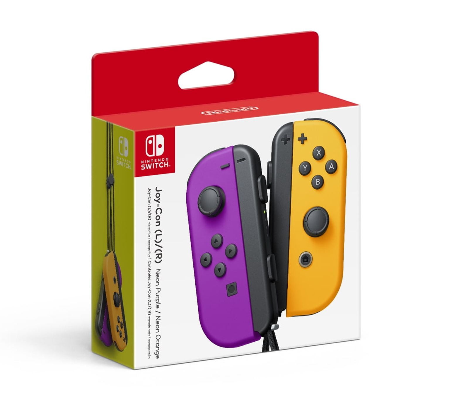 Nintendo Switch Joy Con Pair L R Neon Purple and Neon Orange Walmart