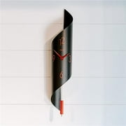Hermle 70869292200 Savannah II Modern Wall Clock with A Quartz Time, Black & Red