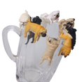 thumbnail image 3 of Realistic Mini Pug Dog Figurine Hanging on Cup Rim DIY Fairy Garden Accessory, 3 of 11