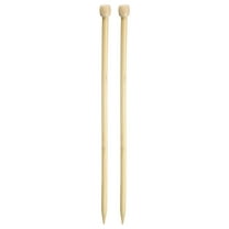 Uxcell 9mm US Size 13 Bamboo Knitting Needle Straight Single Pointed 13.8 inch Wooden Sweater Knitting Needles
